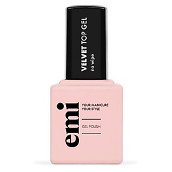Матовый топ для гель-лака без липкого слоя E.MiLac Velvet Top Gel