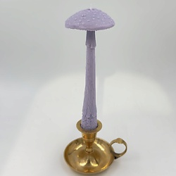 Свеча "Гриб Мухомор" лилового цвета
