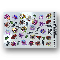 Слайдер дизайн для ногтей 3D 947 CRYSTAL