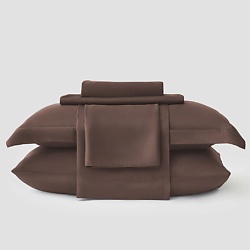 Постельное белье Бамбук Tencel Arty 200x220 см Коричневый