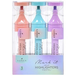 Текстовыделители LOREX Mark it PASTEL пастельные