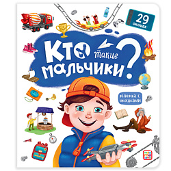 Детская книжка с окошками "Кто такие мальчики?"