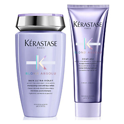 Оттеночный шампунь Blond Absolu Bain Ultra-Violet и молочко Cicaflash для светлых волос