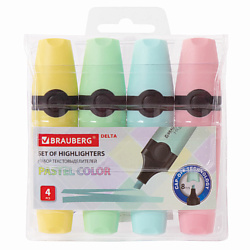 Набор текстовыделителей BRAUBERG "DELTA PASTEL"