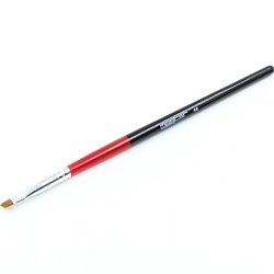 Кисть для наращивания ногтей скошенная 4мм Red and Black