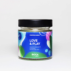Свеча ароматическая в бетоне, аромат LOVE&PLAY: розмарин, черная смородина