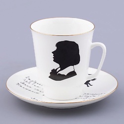 Чашка с блюдцем кофейная "Русские писатели. Цветаева"
