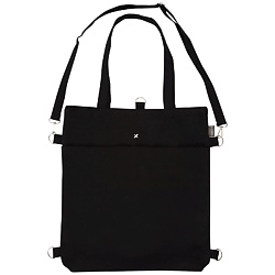 Сумка тоут TOTAL BLACK с молнией и 2 карманами