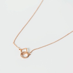 Кулон на цепочке, покрытый золотом с кристаллами Swarovski