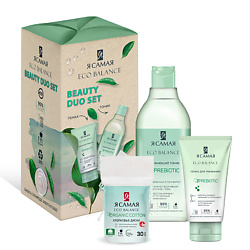 Подарочный набор ECO BALANCE DUO BEAUTY SET Пенка для умывания+Тоник для лица+Ватные диски