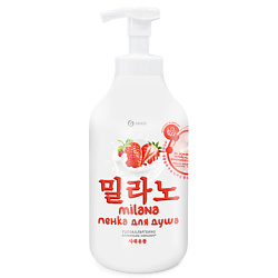 Гель-пенка для душа "MILANA с экстрактом клубники и молочными протеинами"