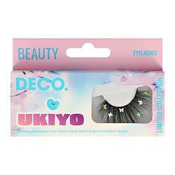 Накладные ресницы UKIYO с глиттером (бабочки)