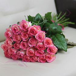 25 розовых роз Джумилия 80 см