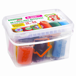 Пластилин тесто для лепки  KIDS 6 формочек, 1 скалка, ведерко