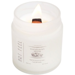 Свеча ароматическая с деревянным фитилем "Скандинавская весна"