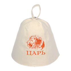 Шапка для бани и сауны с вышивкой Царь
