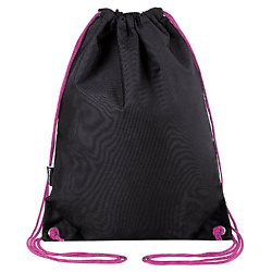 Мешок для обуви плотный, карман на молнии Neon Pink