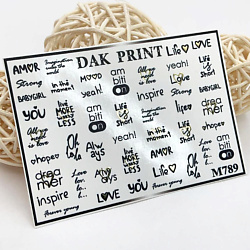 Слайдер-дизайн для ногтей M789