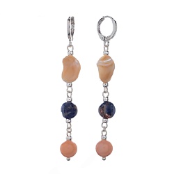 Серьги Alba, перламутр, содалит и агат