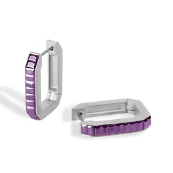 Серьги Gione Violet silver