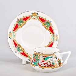 Чашка с блюдцем кофейная "Сказочные птицы"