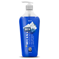Milana MEN гель для душа Таинственная Арктика с маслом эвкалипта