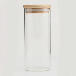 Банка для хранения с деревянной крышкой, 400 мл