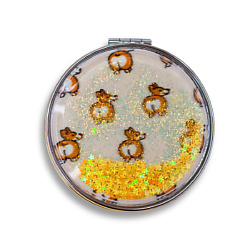 Зеркало складное "Our design cute corgi yellow" с увеличением