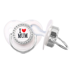 Соска - пустышка ортодонтическая, I LOVE MUM, с колпачком