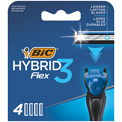 Сменные кассеты для бритья 3 лезвия Hybrid 3 Flex