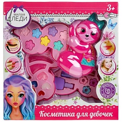 Косметика для девочек тени для век, блеск для губ, лак, помада
