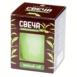 Свеча ароматизированная в стаканчике, зеленый чай