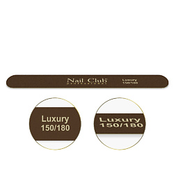 Маникюрная пилка для ногтей Luxury 150/180, тонкая прямая