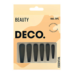 Набор накладных ногтей с клеевыми стикерами BEAUTY essential cruel black