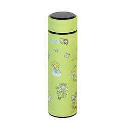 Термос металлический с рисунком и датчиком температуры Light Green