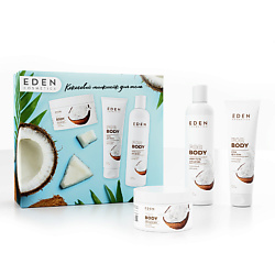 Подарочный набор Крем-гель для душа + Крем для тела + Скраб для тела Кокосовый милкшейк