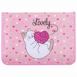 Папка для труда на молнии Fluffy cat