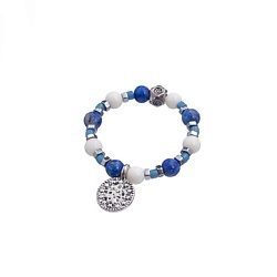 Кольцо Alba, стрейч, с кораллом и лазуритом