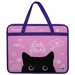 Папка на молнии с ручками Black Cat