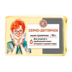 Твердое мыло Серно-дегтярное
