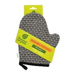 Мочалка варежка, "Мозаика", 18х22 см, medium/soft, для бани и сауны