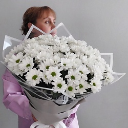 "Счастье" Букет из 9 кустовых хризантем