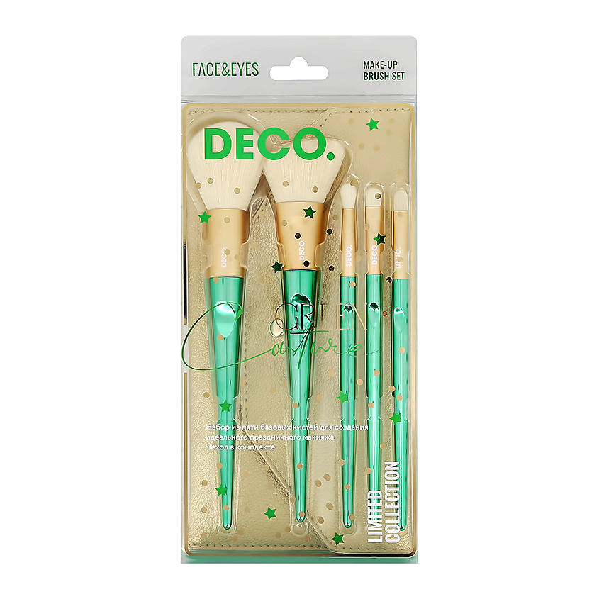DECO. Набор кистей для макияжа в чехле GREEN COUTURE купить по низким ...