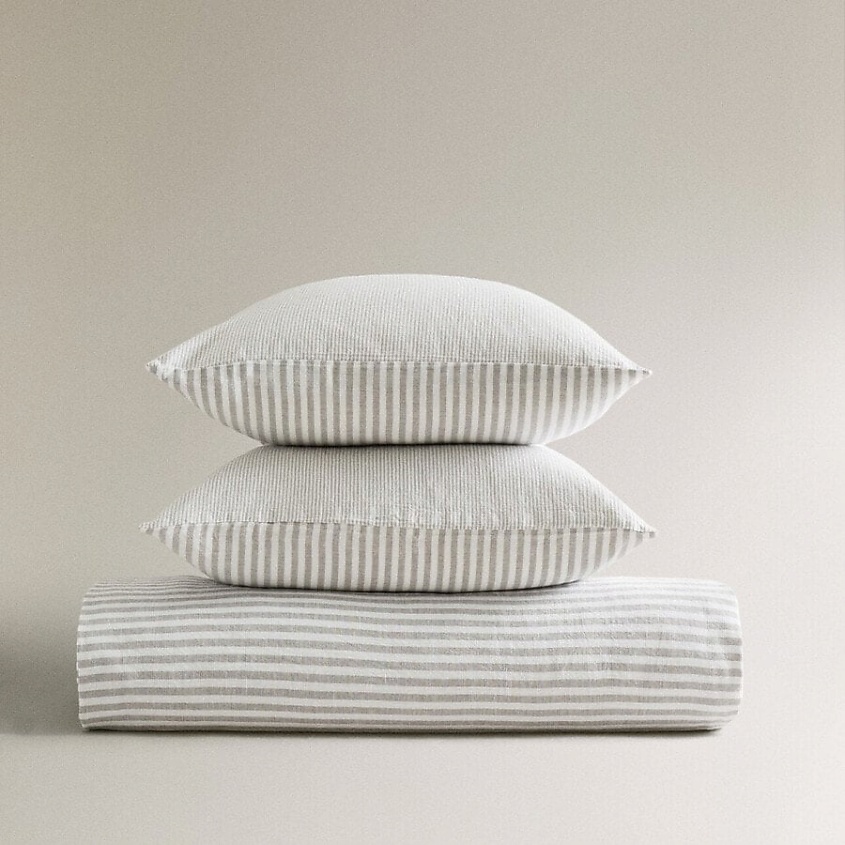 ZARA HOME Пододеяльник в узкие полоски 240 x 220 купить по низким ценам ...