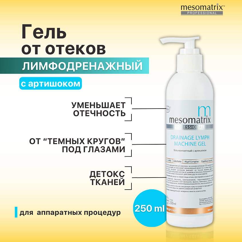 MESOMATRIX Контактный лимфодренажный гель от отеков для лица и тела ...
