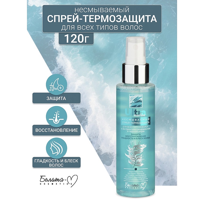 БЕЛИТА-М Спрей-термозащита для всех типов волос Несмываемый Ultra ...