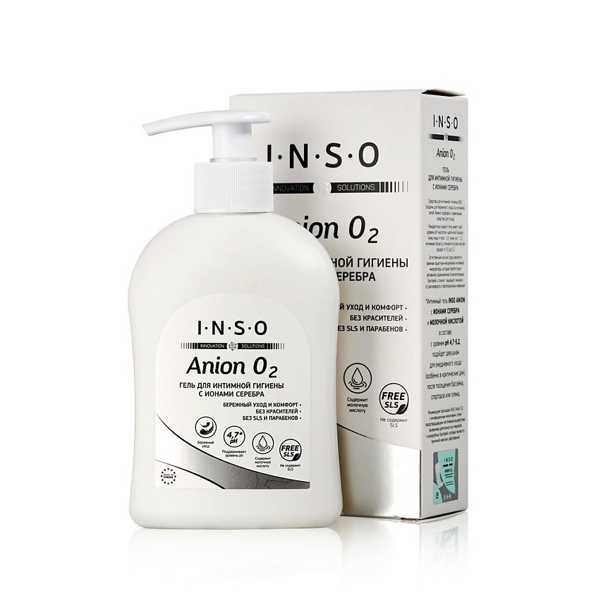 INSO Гель для интимной гигиены с ионами серебра Anion O2 купить по ...