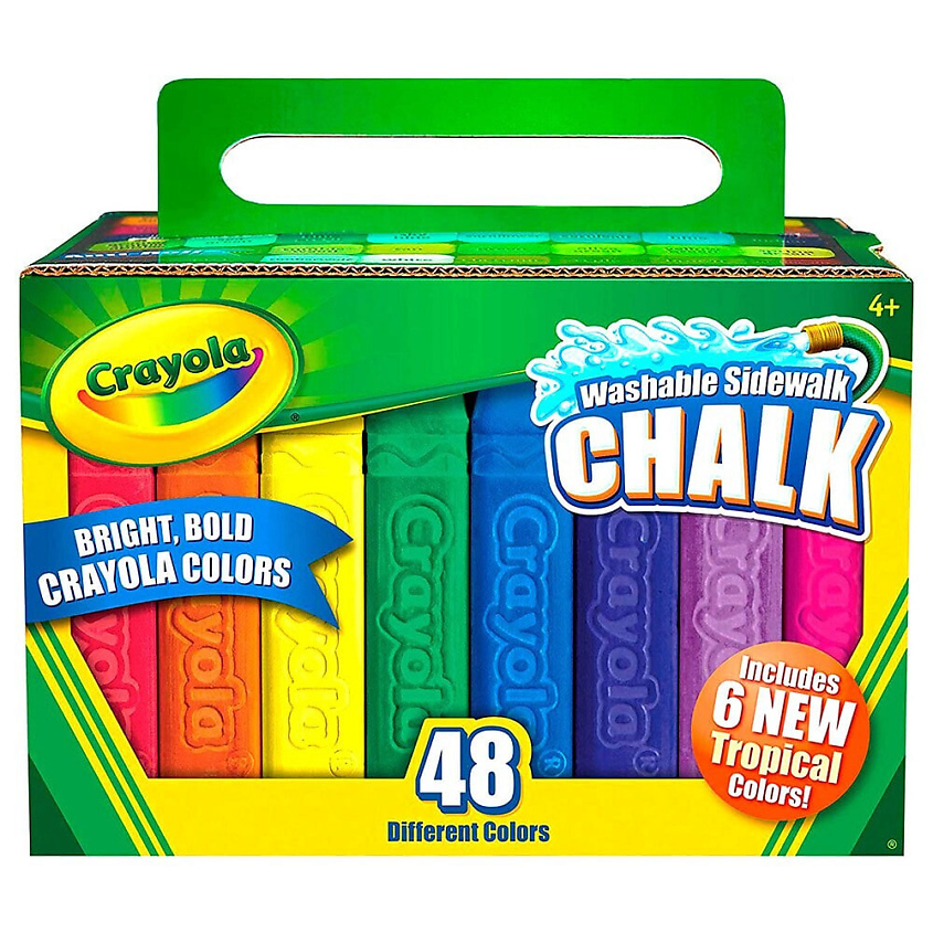 CRAYOLA Разноцветные мелки для рисования на асфальте Washable Sidewalk ...