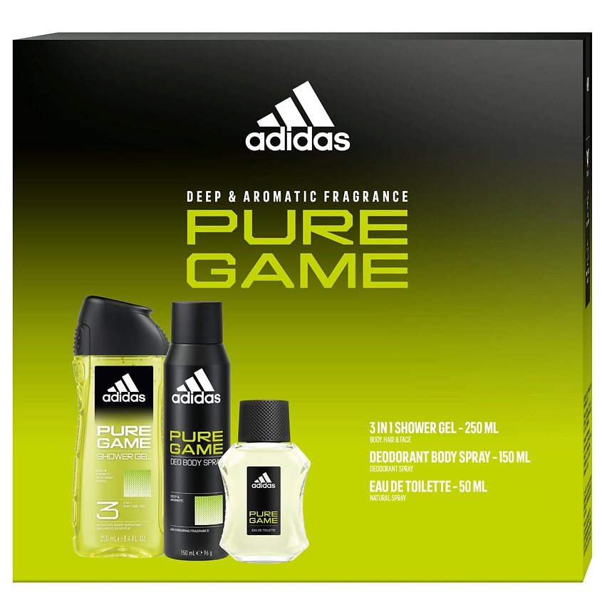 ADIDAS Парфюмерный набор Pure Game купить по низким ценам в ЛЭТУАЛЬ