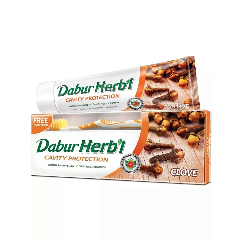 DABUR Зубная паста гвоздика + щетка купить по цене 335₽ в ЛЭТУАЛЬ